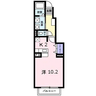 ラポールB【1階】の間取り