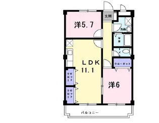 ポートサーパス【3階】の間取り