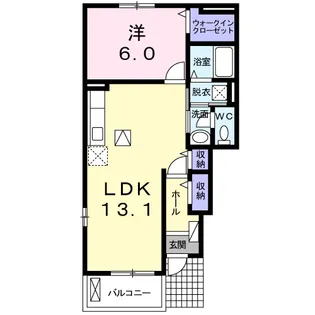 サンリット デーア B【1階】の間取り