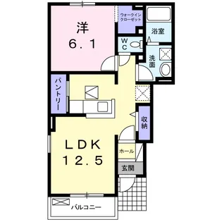 ミッテ・クラール Ⅱ【1階】の間取り