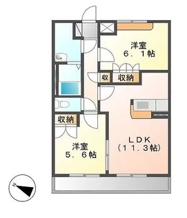 パサニアコート【1階】の間取り
