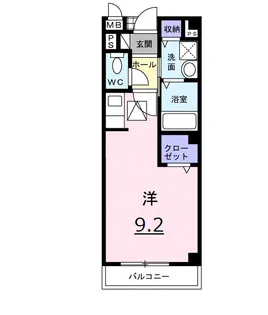 パルテール・スクウェア【101号室】の間取り