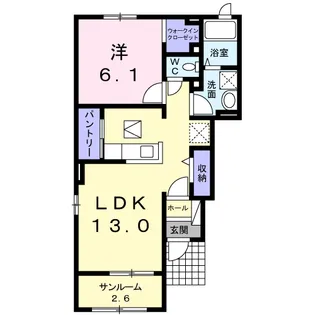 ブリランテ Ⅱ【1階】の間取り
