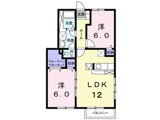 メリーパレス A【1階】の間取り