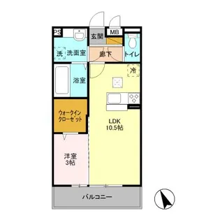 カーサ フェリーチェ【1階】の間取り