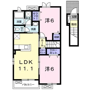 メゾン グラースA【2階】の間取り