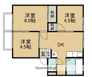 サンシティ須長【2階】の間取り