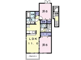 ヴィラ グラッツィア Ⅲ【2階】の間取り