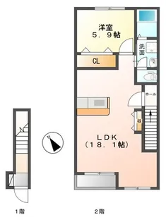 ベアトリーチェ【2階】の間取り