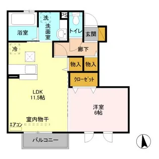 セジュール クレスト【1階】の間取り