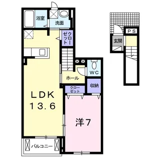 セイバリーヒルズ土浦【2階】の間取り