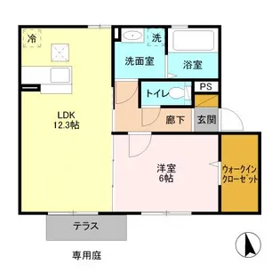 キャトルレーヴ【1階】の間取り