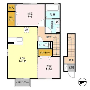 サニーヒル【2階】の間取り