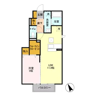 スバルコーポS【1階】の間取り