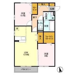 プランドール【2階】の間取り