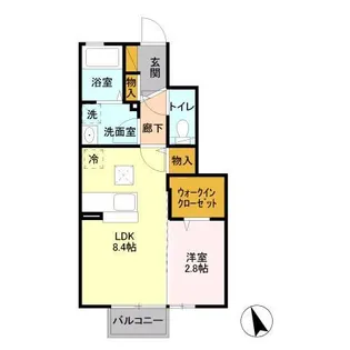 伊佐山ハイツ【1階】の間取り