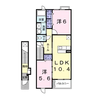 ポライトリーC【2階】の間取り