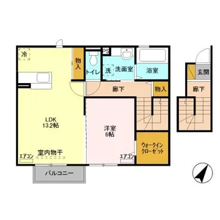 シュタットみどりの C【2階】の間取り