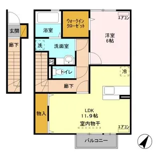シュタットみどりの C【2階】の間取り