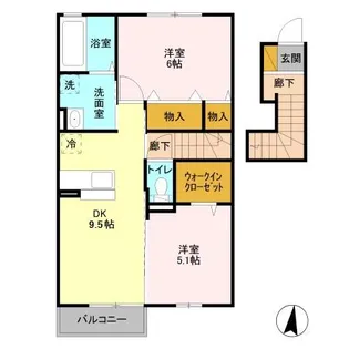 セジュール輝【2階】の間取り