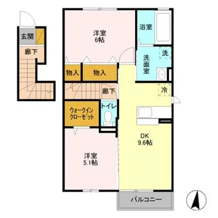 セジュール輝【2階】の間取り