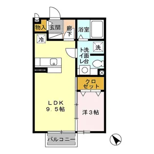セジュール向山【2階】の間取り