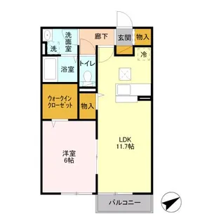 レジデンス北荒川沖【1階】の間取り