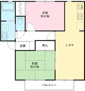 サンビレッジ東台 B【102号室号室】の間取り