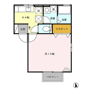 アクシス真鍋【1階】の間取り