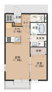 パークコートつくば A【101号室号室】の間取り