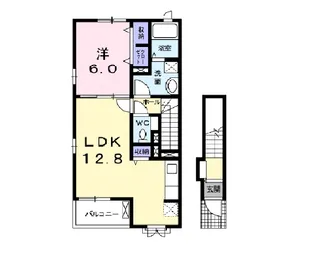 パレ・プリムヴェール Ⅰ【201号室】の間取り