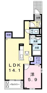 アポロン A【1階】の間取り