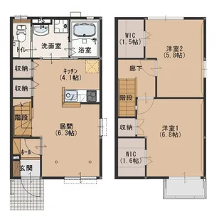 リヴェール B【105号室号室】の間取り
