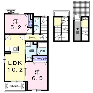 プラシードⅡ【3階】の間取り