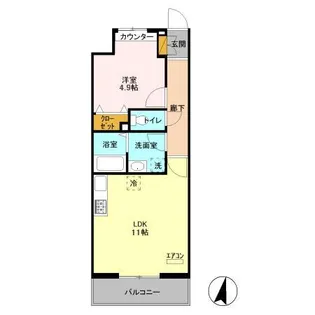 エキスポコンフォート Ⅱ【2階】の間取り