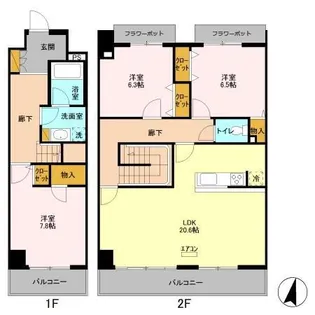 エキスポコンフォート Ⅱ【7階】の間取り