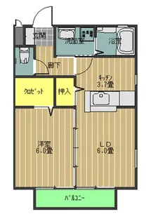 グランデバンブ A【201号室号室】の間取り