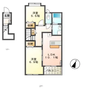 グレイスコート【2階】の間取り
