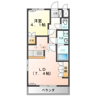 メゾンアイリス【1階】の間取り