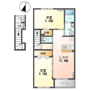 グランドブラン【2階】の間取り