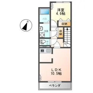 ガーデンシティ B【2階】の間取り