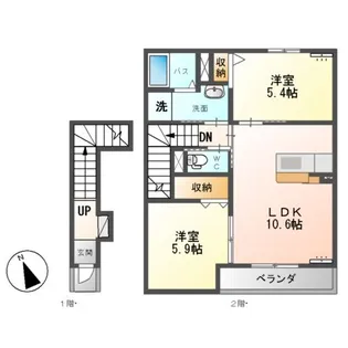 ビューコート【2階】の間取り