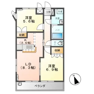 FOREST VILLA BELL TREE【1階】の間取り