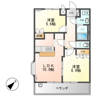 MULBERRY(マルベリー)【1階】の間取り