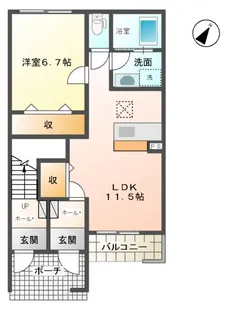 クレシア【1階】の間取り