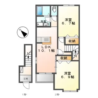 アーミストⅡ【2階】の間取り