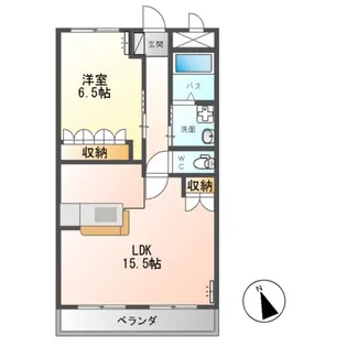 1LDKの間取り画像