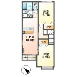 ゼルコバⅡ【2階】の間取り