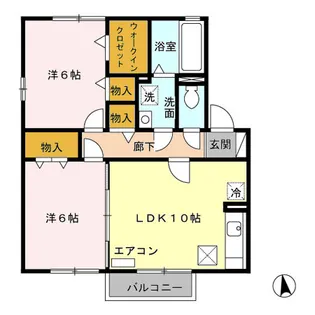 グランドソレイユ A・B【1階】の間取り