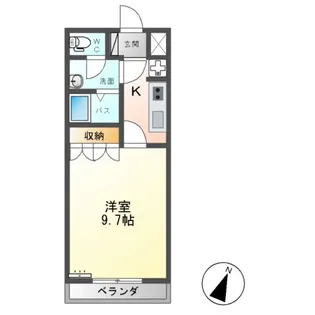 サニーサイド神立【1階】の間取り